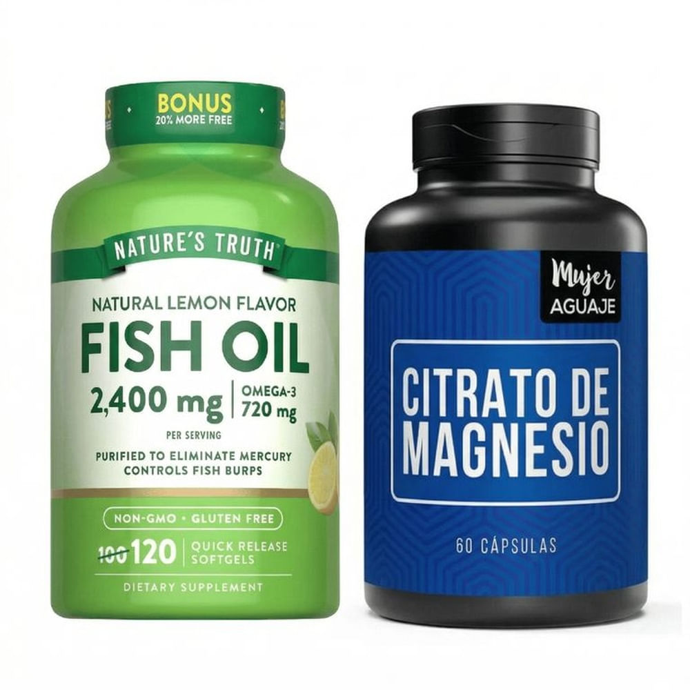 Citrato Magnesio y Omega 3 Cápsulas