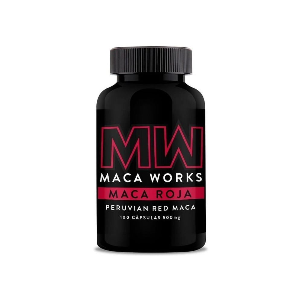 01 Frasco Maca Roja Maca Works 100 Capsulas