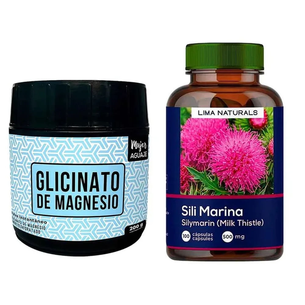 Glicinato de Magnesio 200 g + Silimarina Lima Naturals