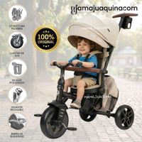 Triciclo Guiador SHELY PLUS para Niños con Mochila Beige