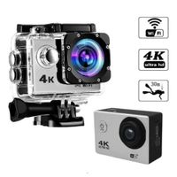 Cámara Deportiva 4k Seisa Wifi Acuático Deportes con control bluetooth -plateado SQ-Y02
