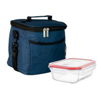 Lonchera Pyrex Ejecutivo Azul Termica Taper 650ml 300334