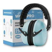 Audífonos Antiruido Niños 3-15 años Orejeras Reducción de Ruido Celeste- WORKPRO