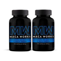 Pack 02 Frascos Levadura de Cerveza & Maca Negra Maca Works 100 Capsulas