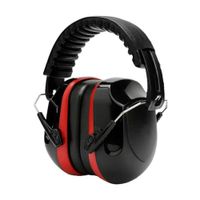 Audifonos Antiruido Orejeras Niños Grandes Jovenes y Adultos Negro Rojo - GNR