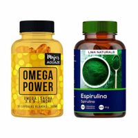 Omega Power 60 Cápsulas + Espirulina 100 Cápsulas Lima Naturals