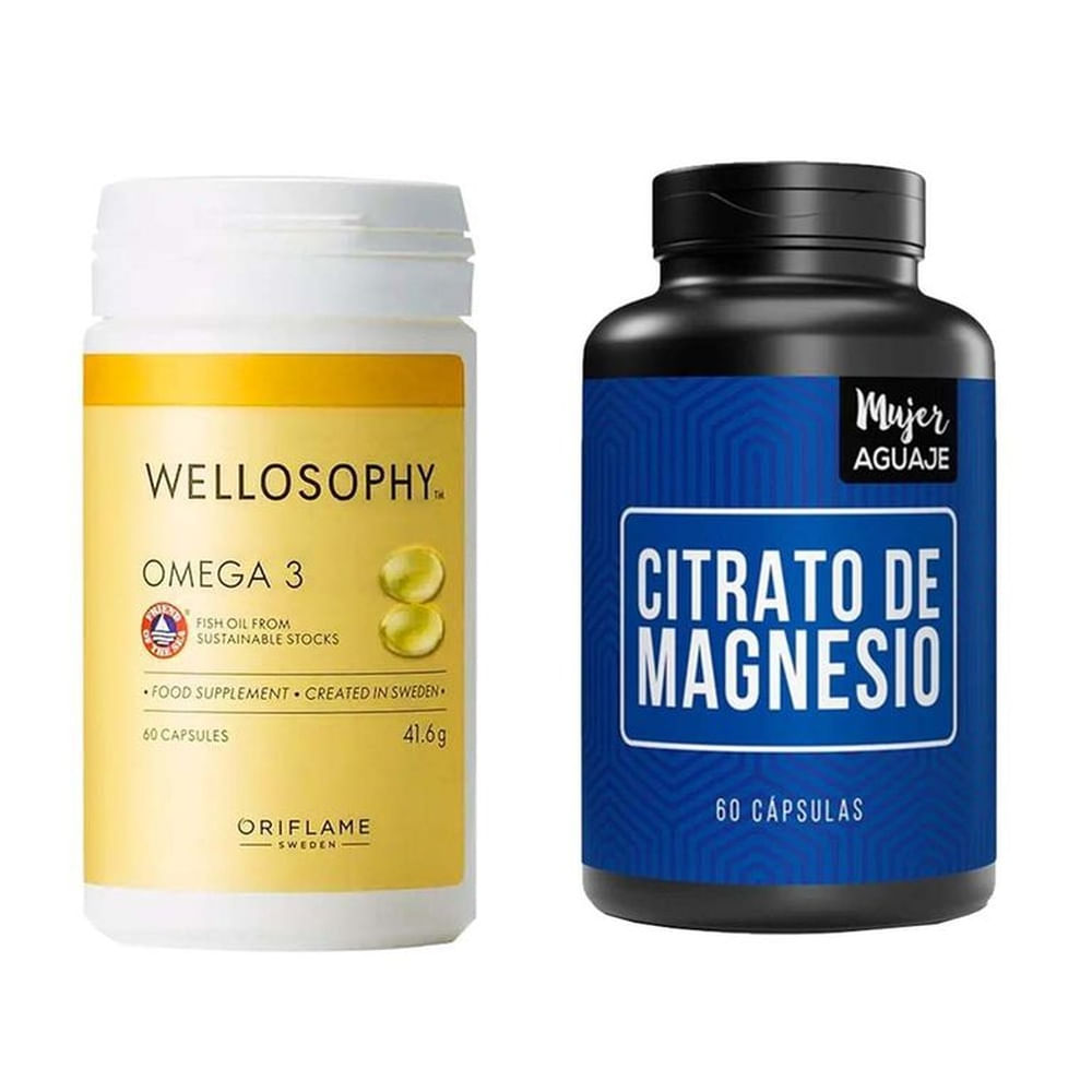 Omega 3 + Citrato de Magnesio Cápsulas Mujer Aguaje