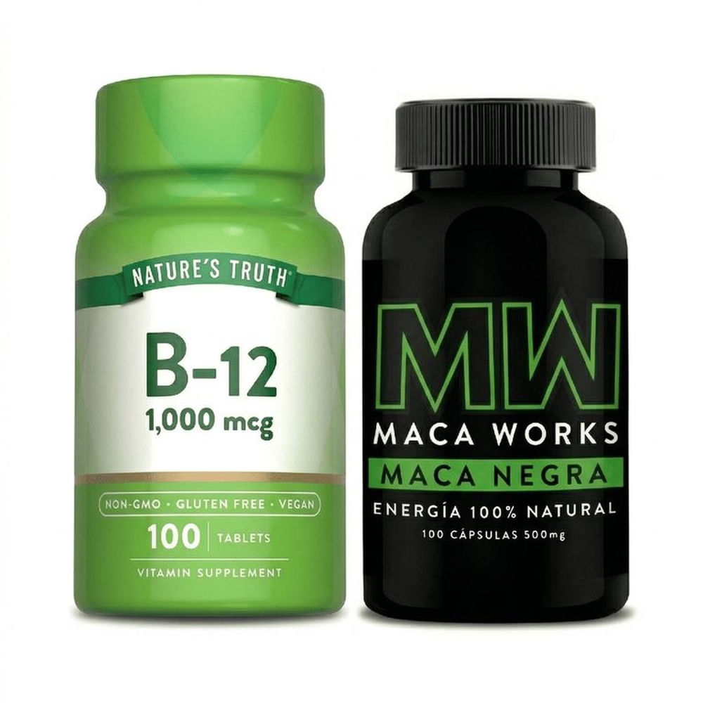 Maca negra y Vitamina B12 Tabletas