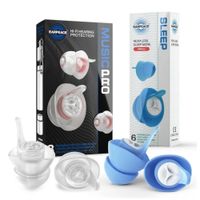 Tapones de Oidos para Canal Auditivo Pequeño Antiruido Reducciòn 20dB y 30dB MUSIC PRO + SLEEP SMALL
