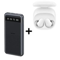 Combo Power Bank Remax RPP-10 Negro + Audífono Xiaomi 6 Play Blanco