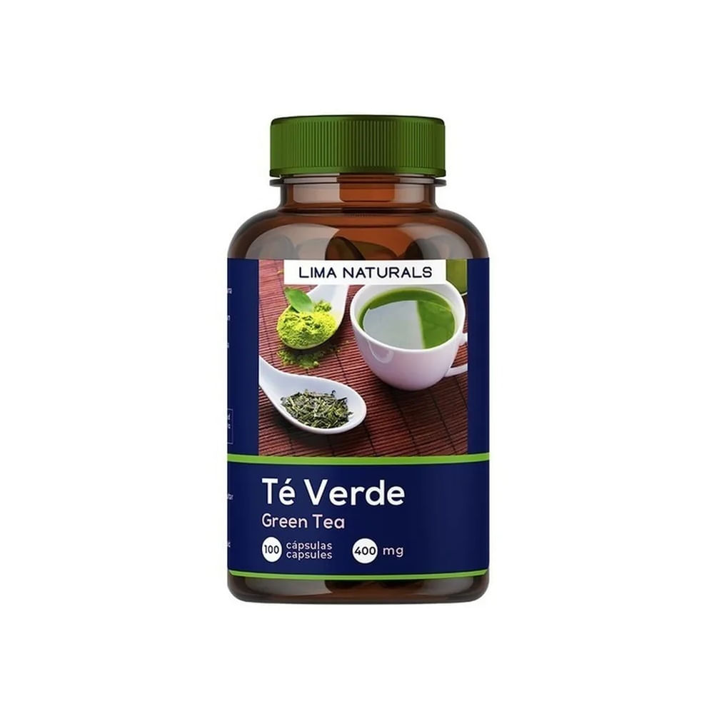 01 Frasco Te Verde Lima Naturals 100 Capsulas