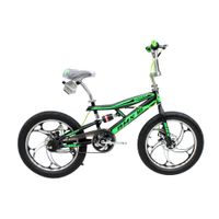 Bicicleta BMX Aro 20 con Suspensión Negro con verde
