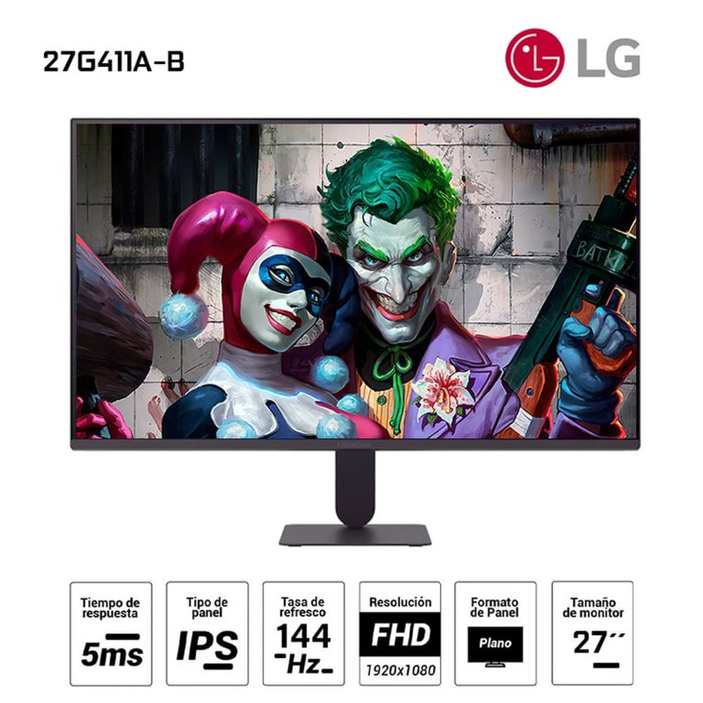 Monitor LG Gaming 27G411A-B FHD IPS 144HZ HDMI DP 27