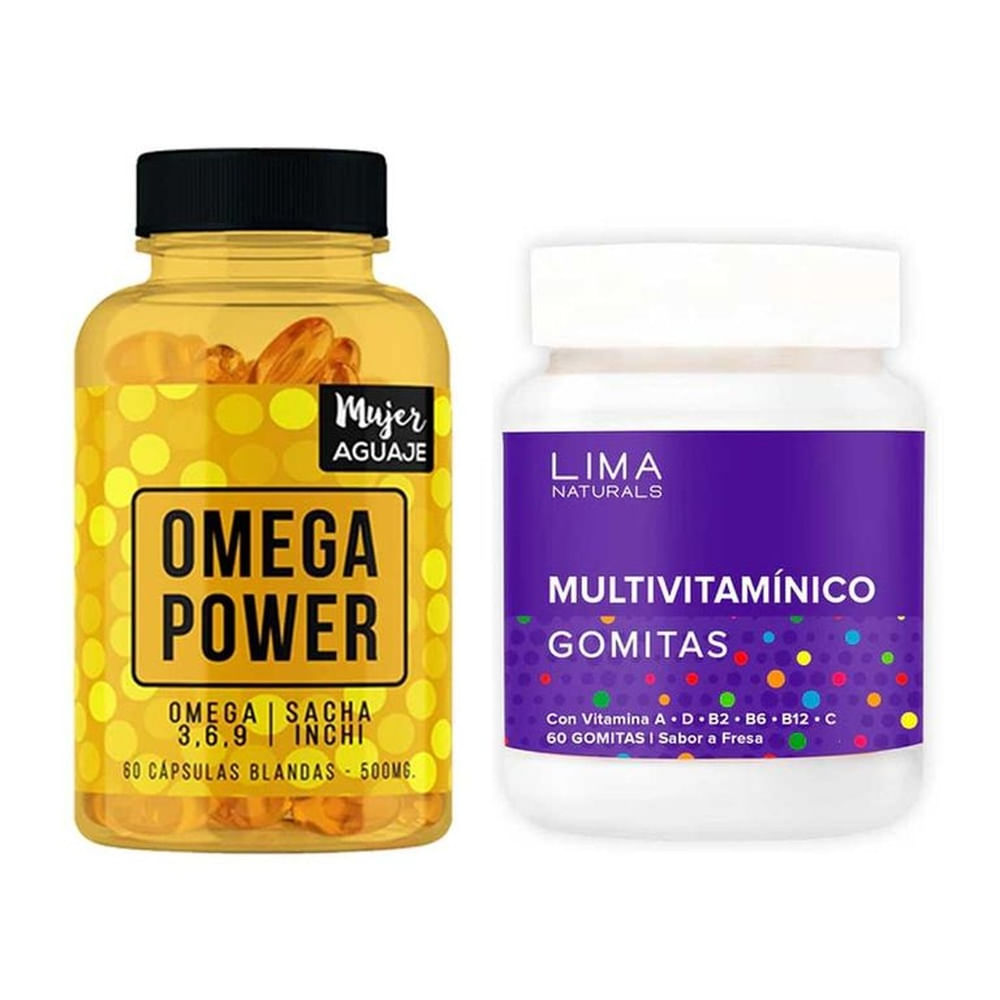 Omega Power + Gomitas Adulto Multivitamínico Lima Naturals