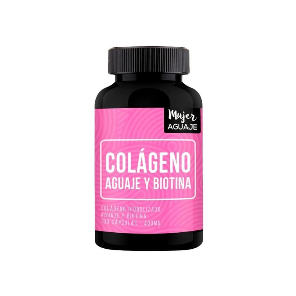01 Frasco Colágeno, Aguaje & Biotina 100 Cápsulas