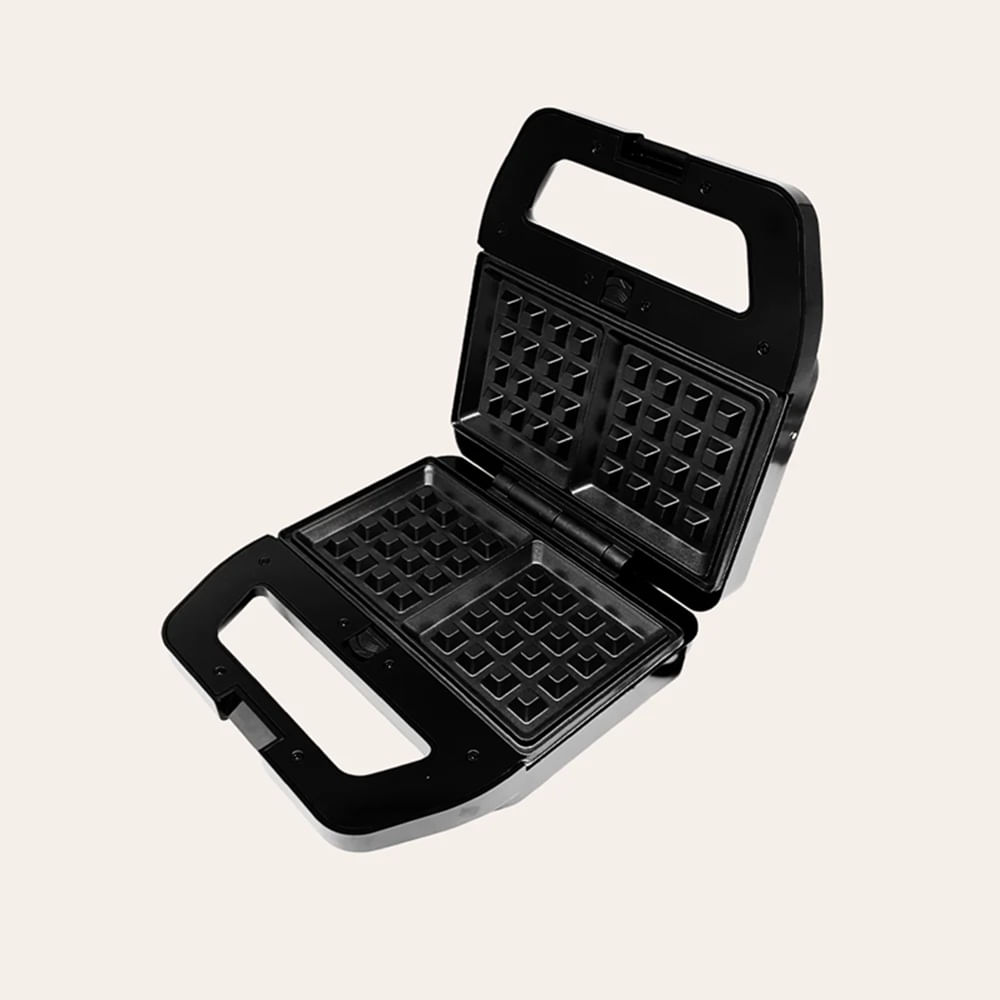 SANDWICHERA FINEZZA FZ-829W3 INTERCAMBIABLES PARA WAFFLES Y GRILL 3 EN 1 NEGRO
