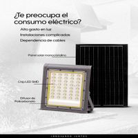 REFLECTOR LED DE 300W SLIM CON PANEL SOLAR 6500K NUVORA