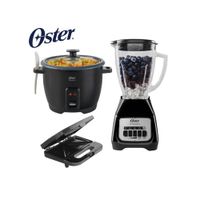 Combo Oster Licuadora 1.5Lt - Olla Arrocera 1.8 LT - Sandwichera
