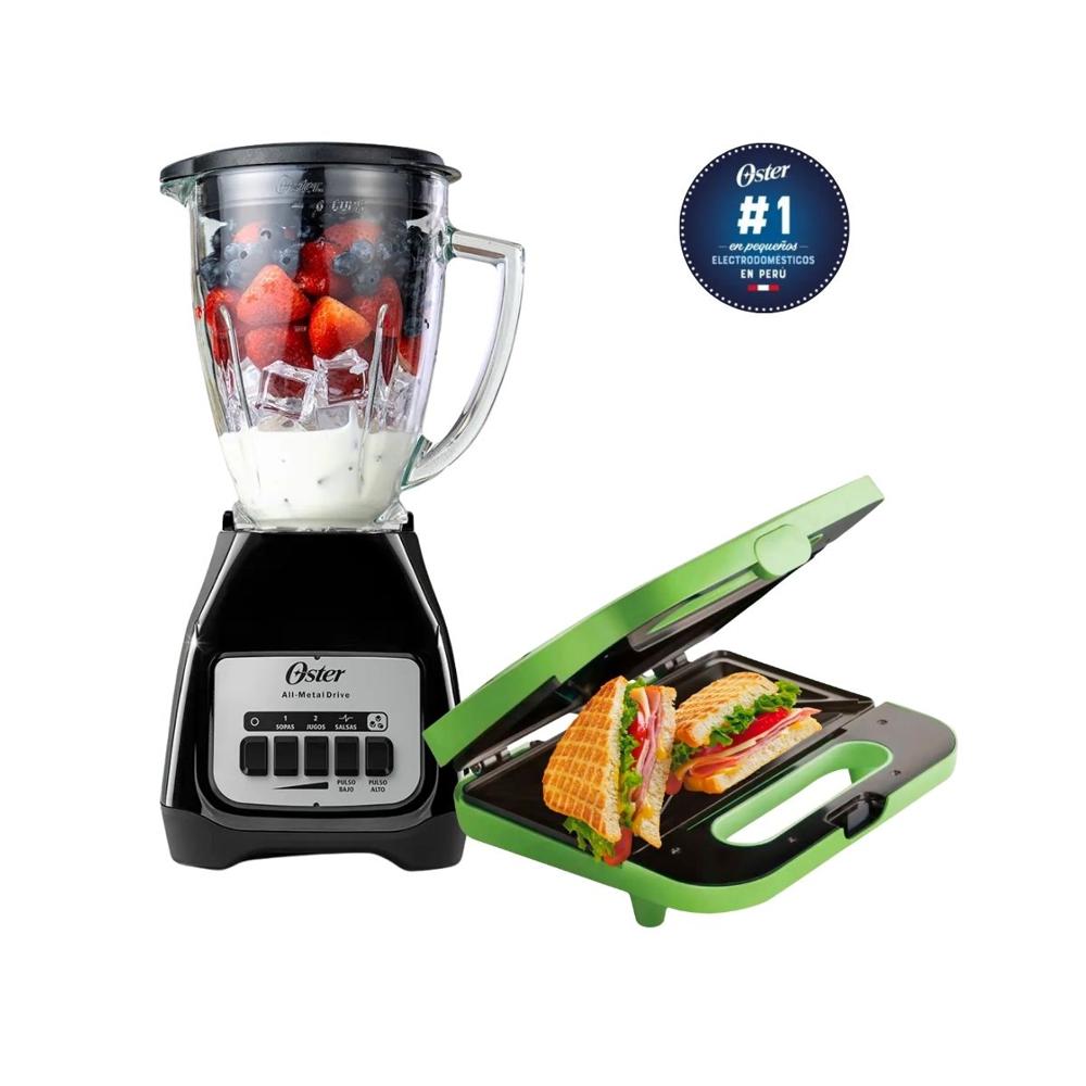 COMBO OSTER Licuadora 1.5 L - Sandwichera para 2 sándwiches