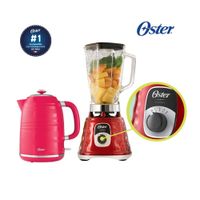 Combo Oster Licuadora 1.25 L Vaso de Vidrio- Hervidor Eléctrico 1.7 L
