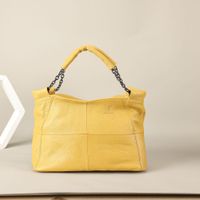 Cartera De Cuero Vacuno Diseño Práctico y Moderno 7611 Amarillo