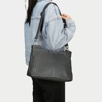 Cartera De Cuero Vacuno Diseño Práctico y Moderno 7611 Gris