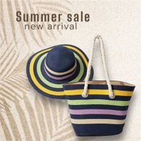 Cartera Playera Bolso Playero Tote Bag Con Sombrero