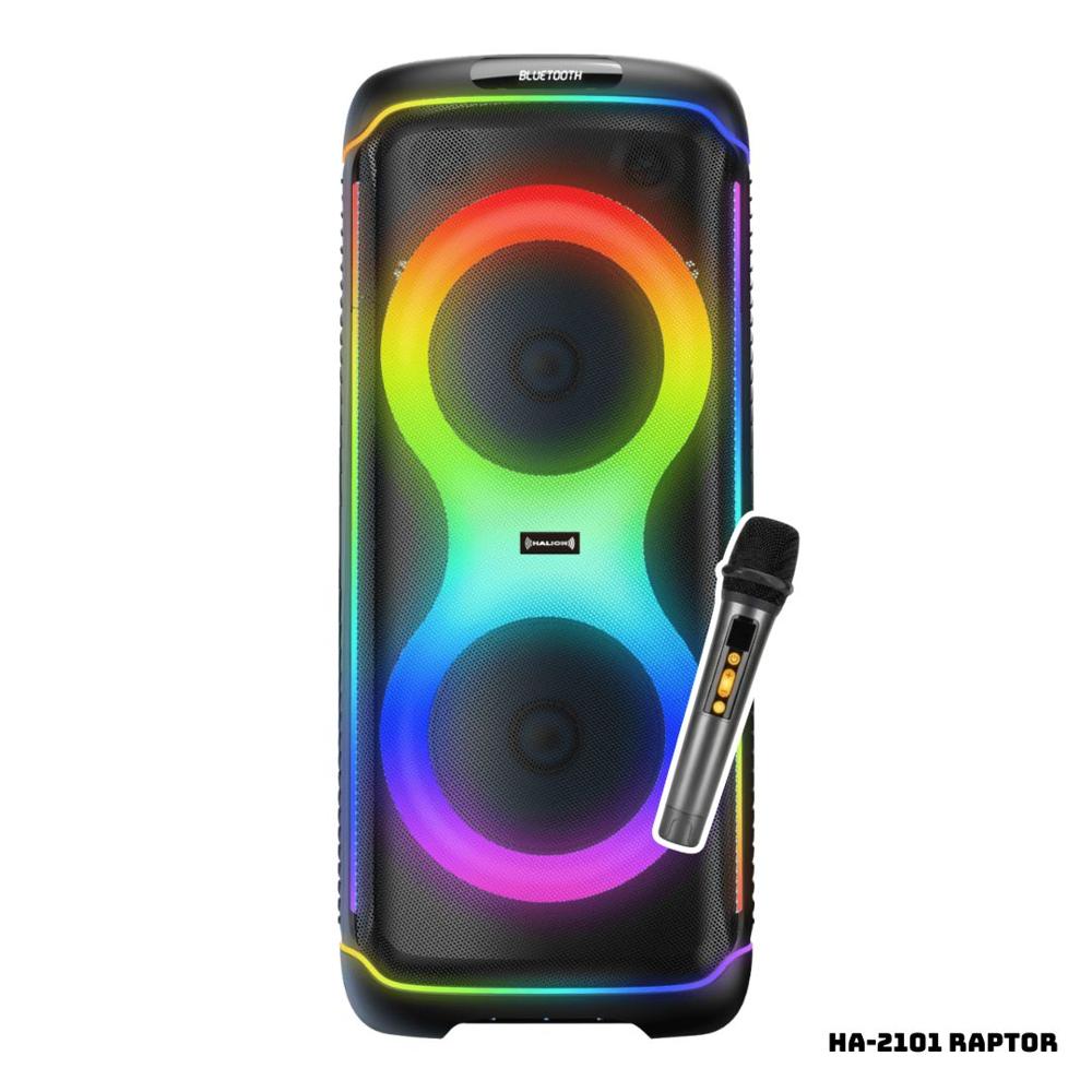 PARLANTE HALION CON BATERIA 120W RMS 1 MICROFONO - HA-2101 RAPTOR