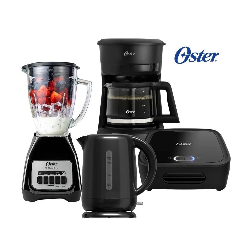 Combo Oster Licuadora 1.5L- Sandwichera - Hervidor 1.7 LT - Cafetera