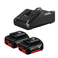 Kit 2 Baterías Ion de Litio 18V 4.0 Ah mas Cargador Bosch