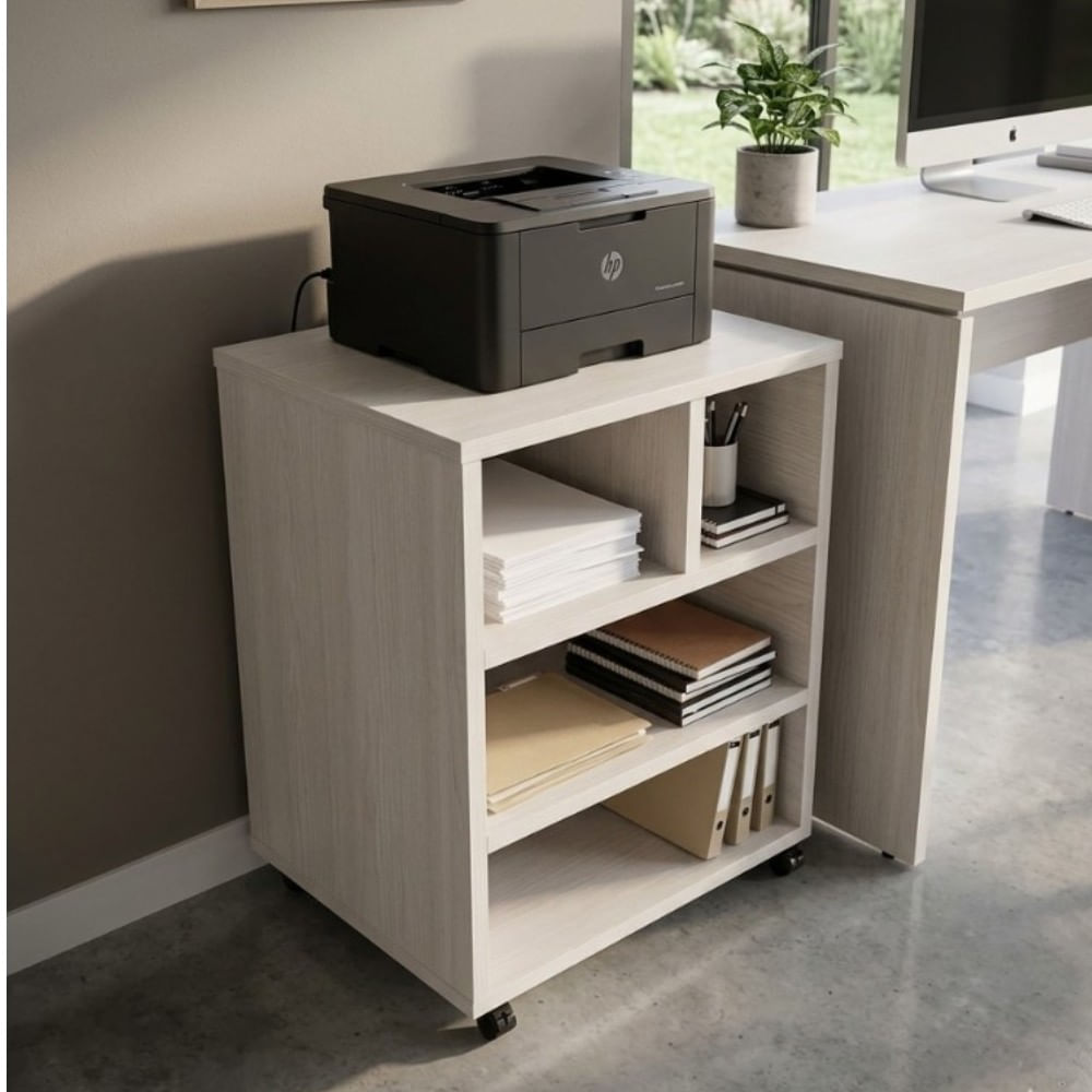 Mueble Auxiliar para impresora de melamina Niebla