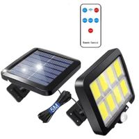 Lampara Led Solar con Panel Cable para Exterior Sensor de Movimiento