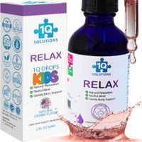 1Q Relax Gotas naturales líquidas calmantes para niños glicinato de magnesio L-teanina y L-glicina