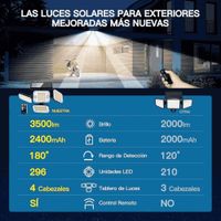 APLIQUE SOLAR 100W 8000K CON SENSOR DE MOVIMIENTO TG-TY10804