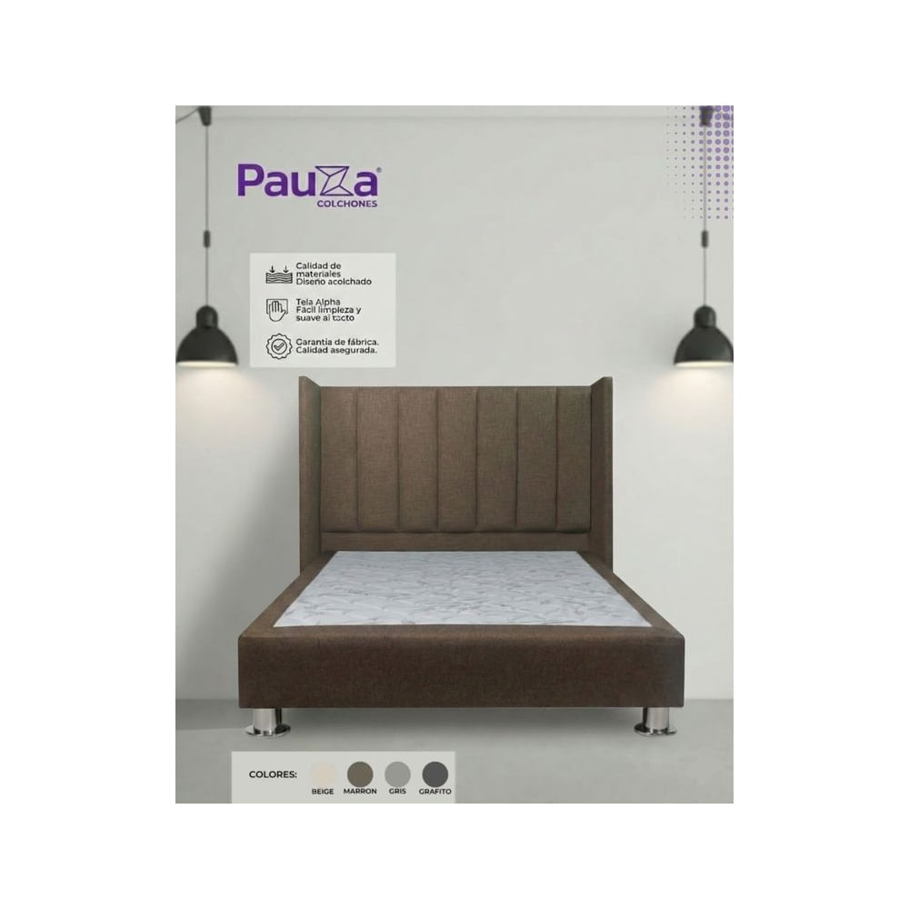 DORMITORIO PREMIUM LINEAL QUEEN MARRON
