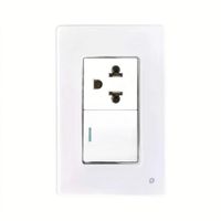 Interruptor y Tomacorriente Universal 15A OPALUX OP-AT-23BL