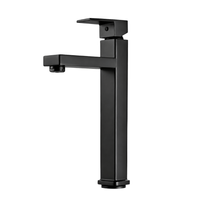 Grifo Monocomando Alto para Ovalín HORSE Negro Mate 30 cm Acero