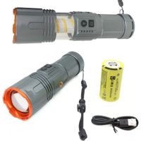 Linterna Táctica Multifunción 2 en 1 con Lámpara de Noche y Power Bank 7200mAh
