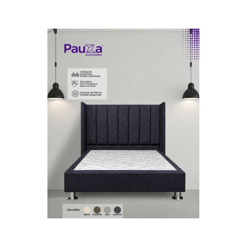 DORMITORIO PREMIUM LINEAL 2 PLZ GRAFITO