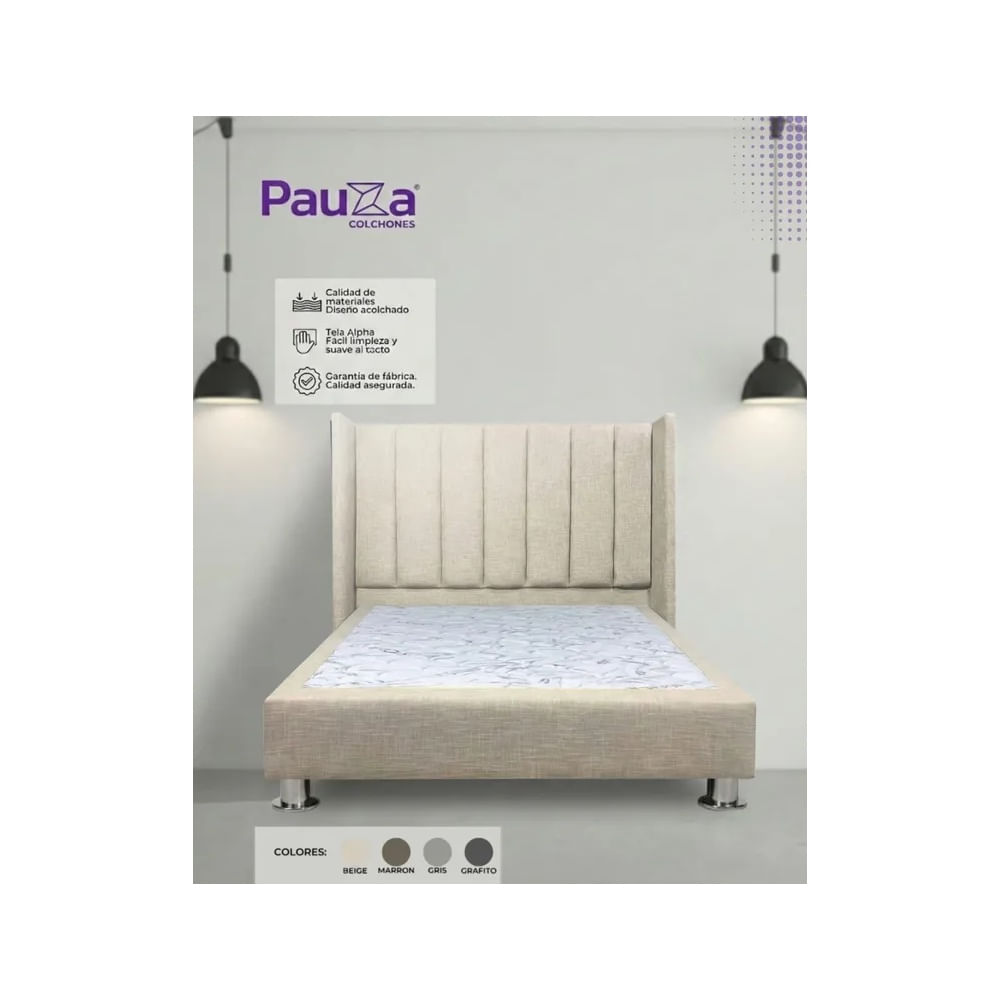 DORMITORIO PREMIUM LINEAL QUEEN BEIGE