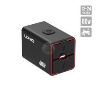 Cargador Universal para motocicleta 60W 2 puertos USB-C  Ldnio