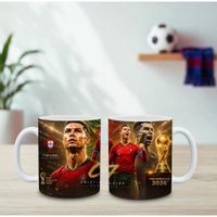 TAZA DE CR7, FUTBOL MUNDIAL PADRE, LEYENDA