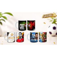 PACK X3 TAZA CR7, FUTBOL COPA MUNDIAL, PADRE, MESSI Y RONALDO