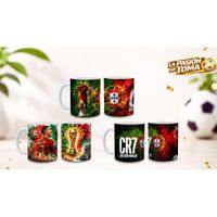 PACK X3 TAZA CR7, COPA MUNDIAL, PADRE, 11 OZ