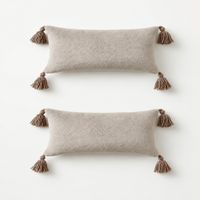 Pack 2 Cojines Decorativos Boreal Marrón Nieve 28x50 cm by Zalmohadas