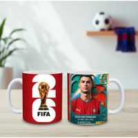 TAZA DE CR7, COPA MUNDIAL DIA DEL PADRE, ROJO