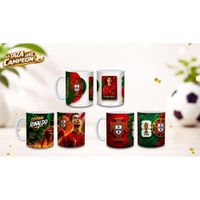PACK X3 TAZA CR7, FUTBOL COPA MUNDIAL, PADRE, PORTUGAL