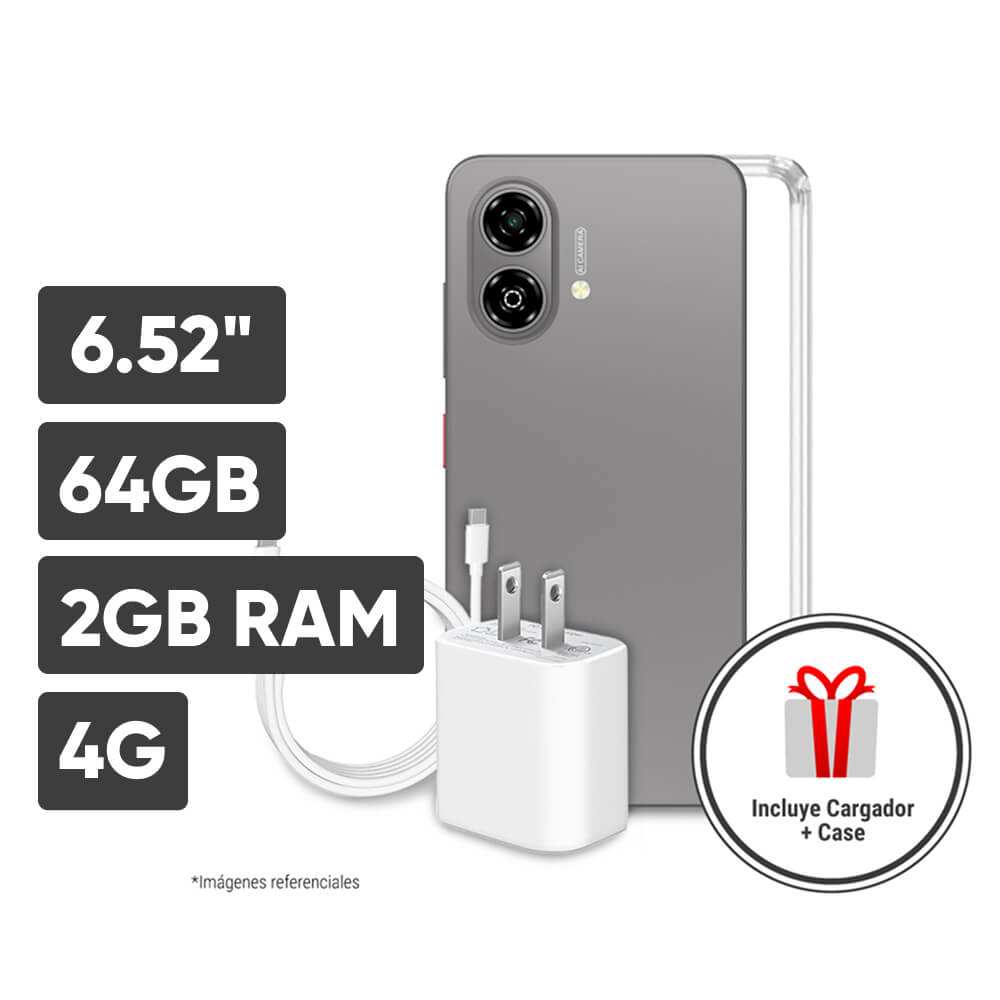 Smartphone ZTE Blade A35e 6.52"" 2GB 64GB 8MP AI Camera Gris