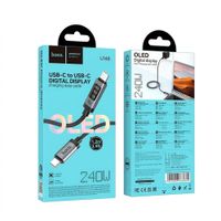 Cable Tipo C A Tipo C Hoco U148 240w Pantalla Digital 1.2m