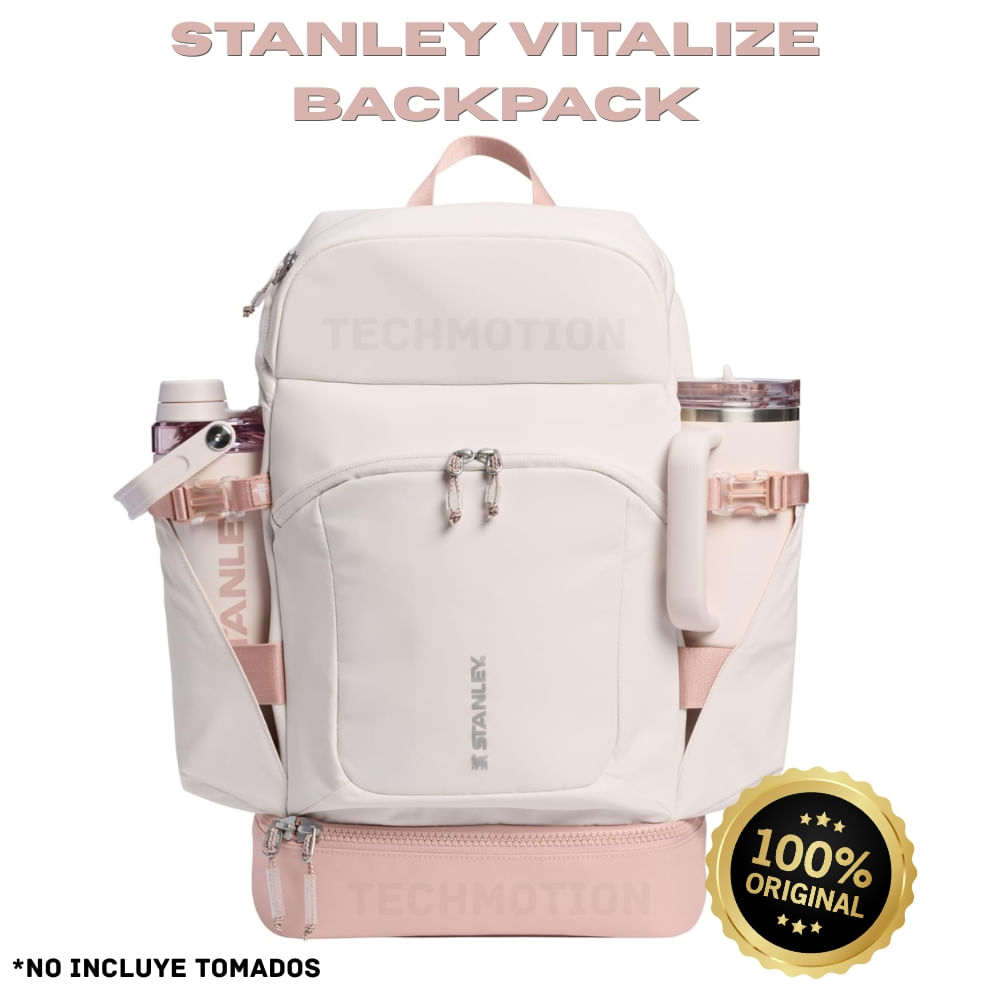 STANLEY Vitalize Backpack - Bolsa de gimnasio trabajo y viajes con funda para laptop - Rose Quartz